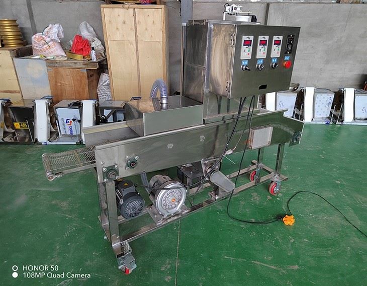 Automatic Bread Crumbs Coating Breading Machine