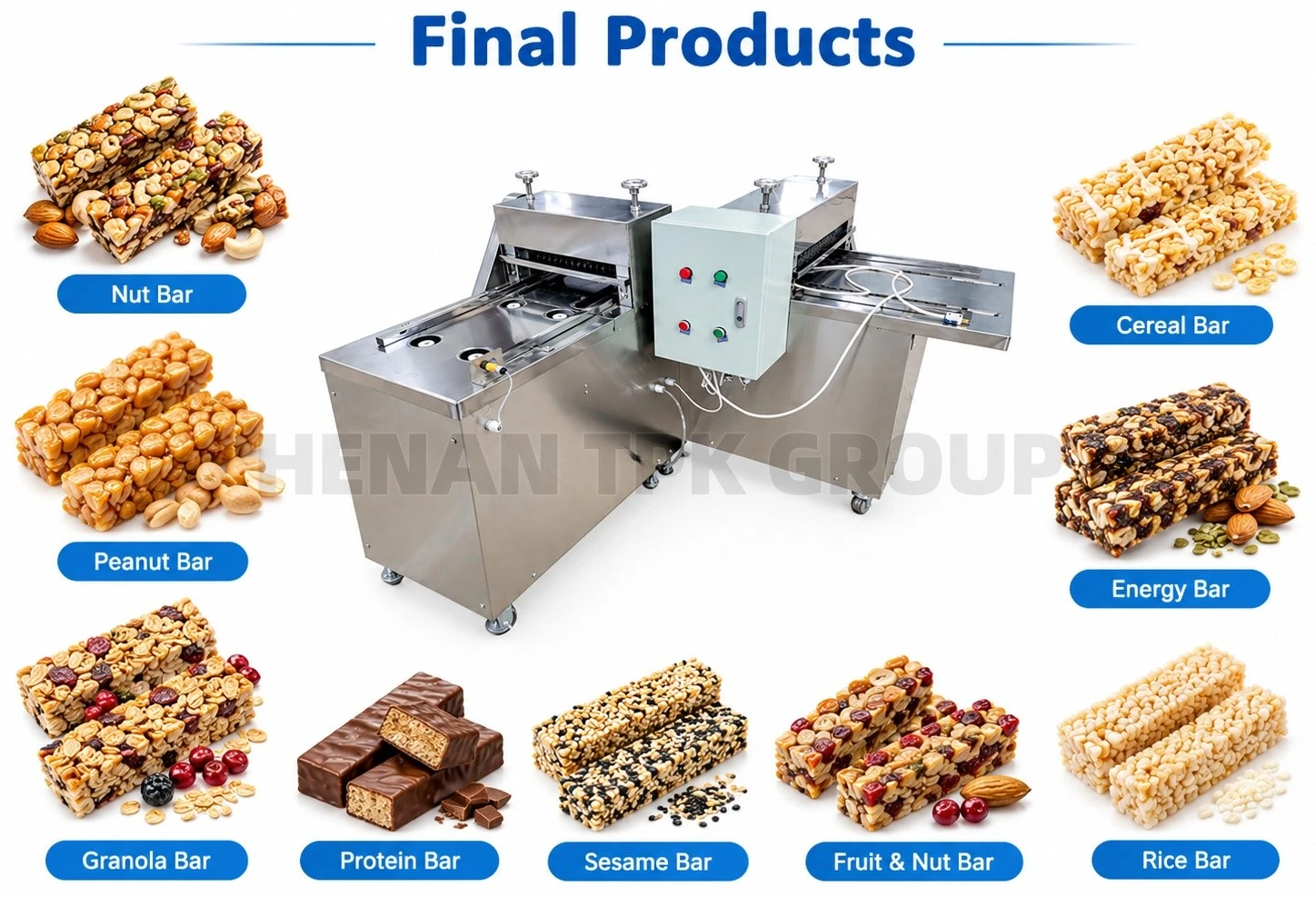 Nut bar making machine Nut bar making machine